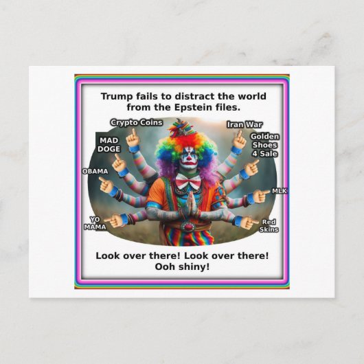 シヴァ・ザ・デストロイヤーとしてトランプ ポストカード (正面)