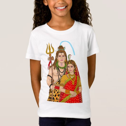シヴァ・パールヴァティーTシャツ Tシャツ (正面)