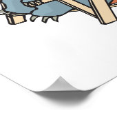 シーおもしろいス食べ物クリームを封じる ポスター (角)