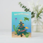 シーおもしろいズ&グリーティング海クリスマスツリーフラット シーズンポストカード (スタンド正面)