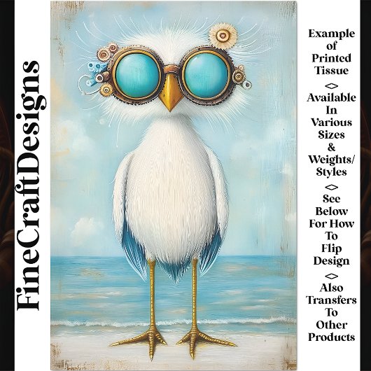 シーお洒落BS5デコページによるスティームパンク鳥 薄葉紙