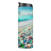 シーかわいらしガラス付き海パーソナライズされたビーチ タンブラー (回転右)