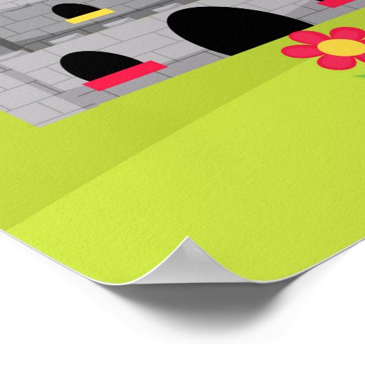 シーアイブルネットナイトホース&キャッスル誕生日 ポスター (角)