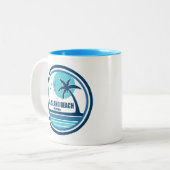 シーアイランドビーチジョージアパームツリーバード ツートーンマグカップ (正面左)