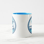 シーアイランドビーチジョージアパームツリーバード ツートーンマグカップ (中央)