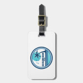 シーアイランドビーチジョージアパームツリーバード ラゲッジタグ (正面縦)