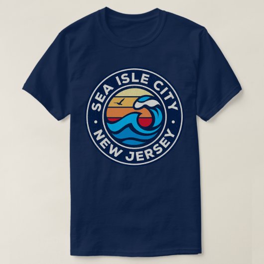 シーアイルシティニュージャージー航海のニュージャージー波5 Tシャツ (デザイン正面)