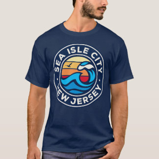 シーアイルシティニュージャージー航海のニュージャージー波5 Tシャツ