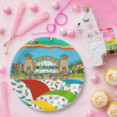 シーアイルバンドシェルラウンド紙プレート ペーパープレート (パーティー)