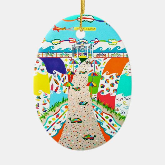 シーアイルプロメナードオーバルオーナメント セラミックオーナメント (正面)