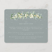 シーアオイのスノーベリー+ユーカリのガーランド　レセプションカード エンクロージャーカード (正面)