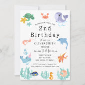 シーアニマルキッズ2nd誕生日パーティの招待状 招待状 (正面)