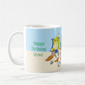 シーアニマルズオンザビーチカスタムマグ コーヒーマグカップ (左)