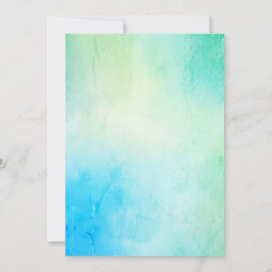 シーアニマルテーマ誕生日ガールマーメイドパーティー 招待状 (裏面)