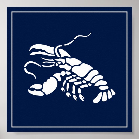 シーアニマルロブスターブルーホワイトコースト航海の ポスター (正面)