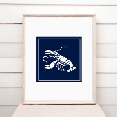 シーアニマルロブスターブルーホワイトコースト航海の ポスター