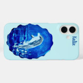 シーアニマル踊り絵画ドルフィンパーソナライズされたズ Case-Mate iPhoneケース (裏面 (横))