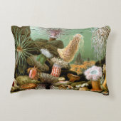 シーアネモネス、ヴィンテージ海洋生物海動物 アクセントクッション (裏面)