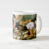 シーアネモネス、ヴィンテージ海洋生物海動物 ジャンボコーヒーマグカップ (正面右)