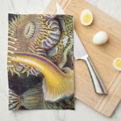 シーアネモネ科学自然海 キッチンタオル (四つ折り)