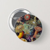 シーアネモネ科学自然海 缶バッジ (正面&裏面)