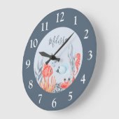 シーアパーソナライズされたクリル壁時計下の子供たち ラージ壁時計 (傾斜)