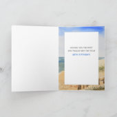 シーアパーソナライズされたービーチ60番目の誕生日カード カード (内部)