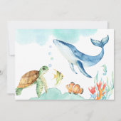 シーアパーソナライズされた誕生日の下 – 海 招待状 (裏面)