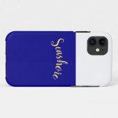 シーアモダンーホワ王室のイト青ブロック Case-Mate iPhoneケース (裏面(横))