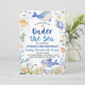 シーアンダー海アニマルズボーイ誕生日 招待状 (スタンド正面)