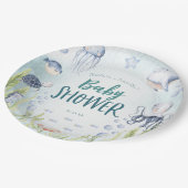 シーアンダー海ベビーシャワー紙プレート ペーパープレート (アングル)