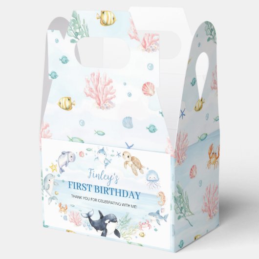 シーアンダー海動物子供の誕生日 フェイバーボックス (オープン)