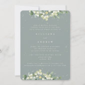 シーアーム スノーベリー+ユーカリ 結婚式リハーサル 招待状 (正面)