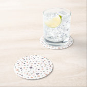 シーア紙吹雪ウォーターカラードット紙コースター ラウンドペーパーコースター (インサイチュ)