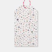 シーア紙吹雪水色ドットギフトラベル ギフトタグ (裏面)