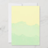 シーイエローの下の2番目の誕生日ベビーサメ 招待状 (裏面)