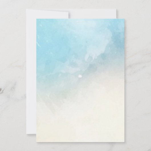 シーウェディング サマーブルーオーシャンビーチウェディング セーブザデート (裏面)