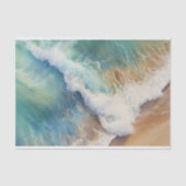 シーウェーブウォーター色のビーチデコページ 薄葉紙 (正面)