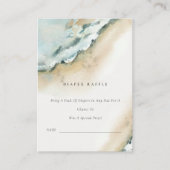 シーウェーブサンドビーチおむつラッフルベビーシャワー エンクロージャーカード (正面)