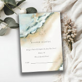 シーウェーブサンドビーチおむつラッフルベビーシャワー エンクロージャーカード