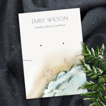 シーウェーブサンドビーチイヤリングネックレスディスプレイ