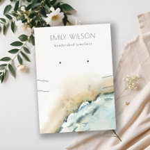 シーウェーブサンドビーチイヤリングネックレスディスプレイ