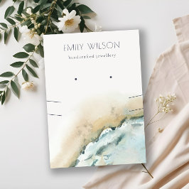 シーウェーブサンドビーチイヤリングネックレスディスプレイ 名刺