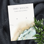 シーウェーブサンドビーチイヤリングネックレスディスプレイ 名刺