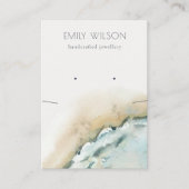 シーウェーブサンドビーチイヤリングネックレスディスプレイ 名刺 (正面)