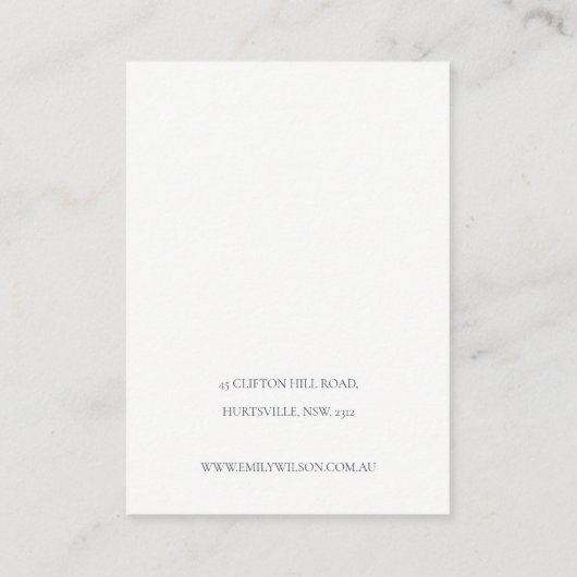 シーウェーブサンドビーチイヤリングネックレスディスプレイ 名刺 (裏面)