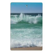 シーウェーブシースケープビーチシーサイドトレンディーテンプレート ミニクリップボード (裏面)