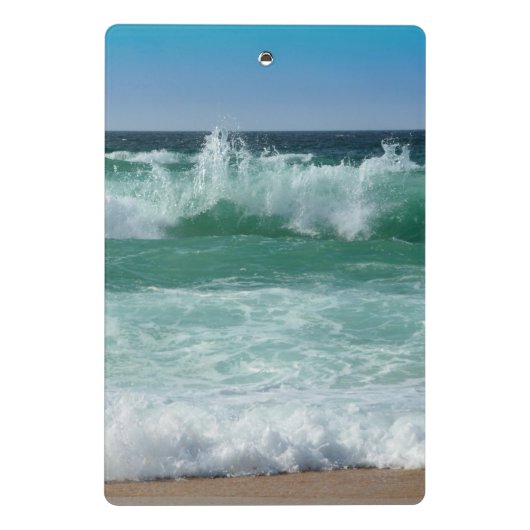 シーウェーブシースケープビーチシーサイドトレンディーテンプレート ミニクリップボード (裏面)