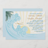 シーウェーブズビーチ結婚式招待状 招待状 (正面/裏面)