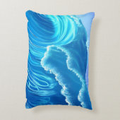 シーウェーブデザイン – フローイング波 アクセントクッション (裏面(縦))